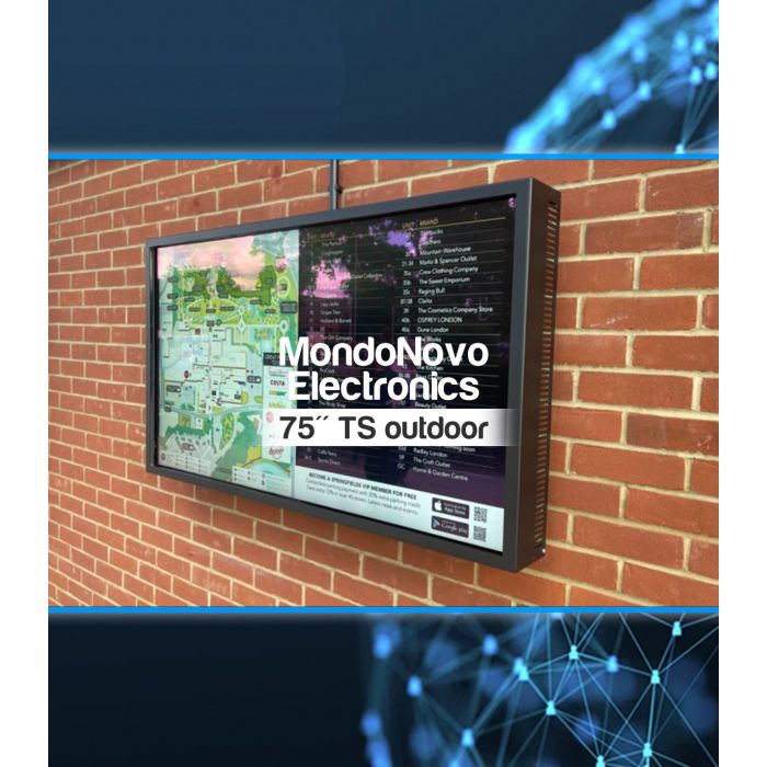 Póster interactivo para exteriores de 75" - exterior