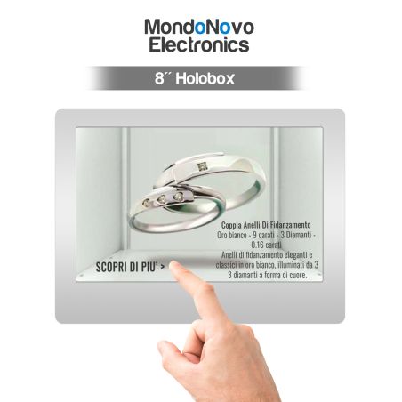 8" Holobox - Vitrina transparente holográfica interactiva 3D