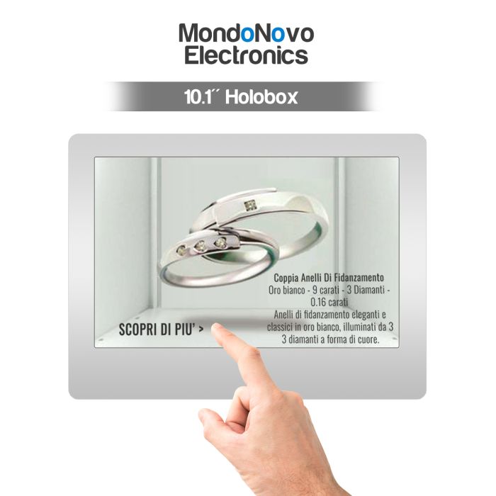 10.1" Holobox - Vitrina transparente holográfica interactiva 3D