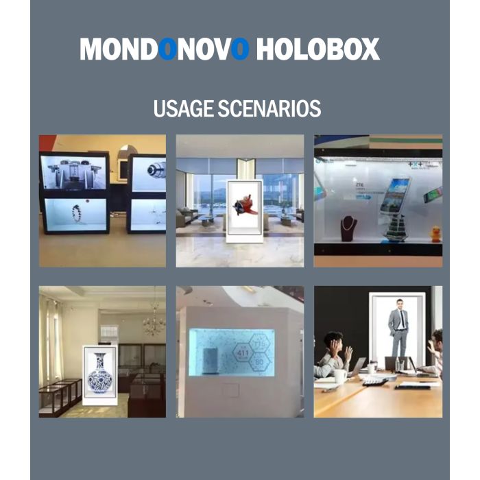 13.3" Holobox - Vitrina transparente holográfica interactiva 3D