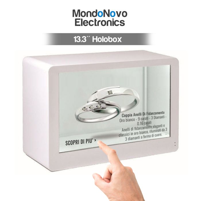 13.3" Holobox - Vetrina Trasparente 3D Olografica Interattiva