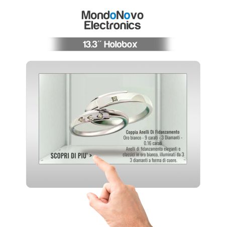 13.3" Holobox - Vetrina Trasparente 3D Olografica Interattiva