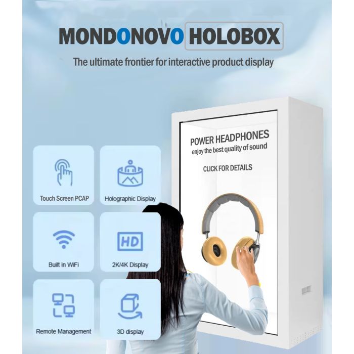 18.5" Holobox - Vitrina transparente holográfica interactiva 3D