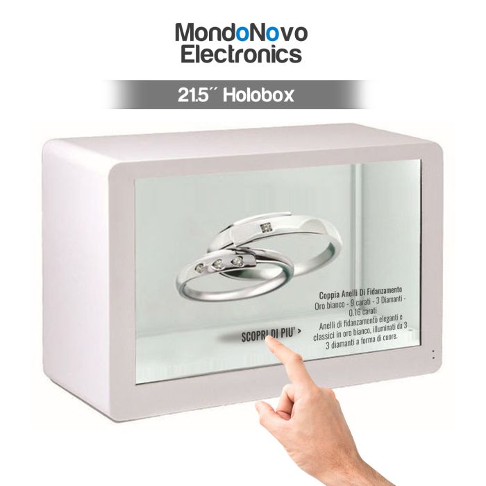 18.5" Holobox - Vitrina transparente holográfica interactiva 3D