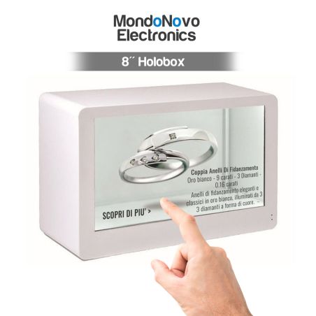 8" Holobox - Vitrina transparente holográfica interactiva 3D