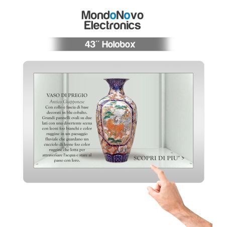 Holobox de 43" - Vitrina transparente holográfica interactiva en 3D