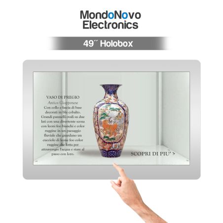 Holobox de 49" - Vitrina transparente holográfica interactiva 3D