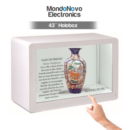 Holobox de 43" - Vitrina transparente holográfica interactiva en 3D