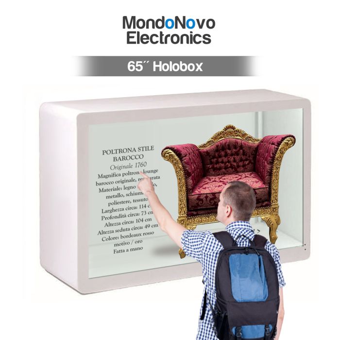 65" Holobox - Vitrina transparente holográfica interactiva 3D