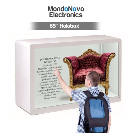 65" Holobox - Vitrina transparente holográfica interactiva 3D