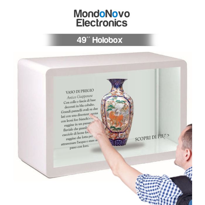 49" Holobox - Vetrina Trasparente 3D Olografica Interattiva