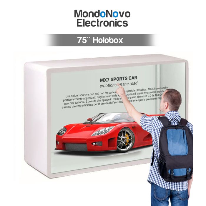 75" Holobox - Vitrina transparente holográfica interactiva 3D