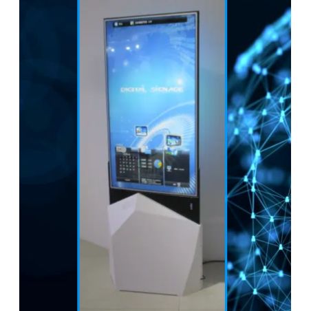 55" Totem bifacciale da interni con pannello trasparente - Serie D