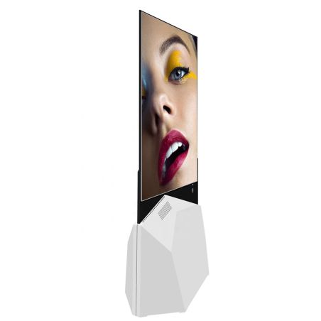 55" Totem bifacciale da interni con pannello trasparente - Serie D