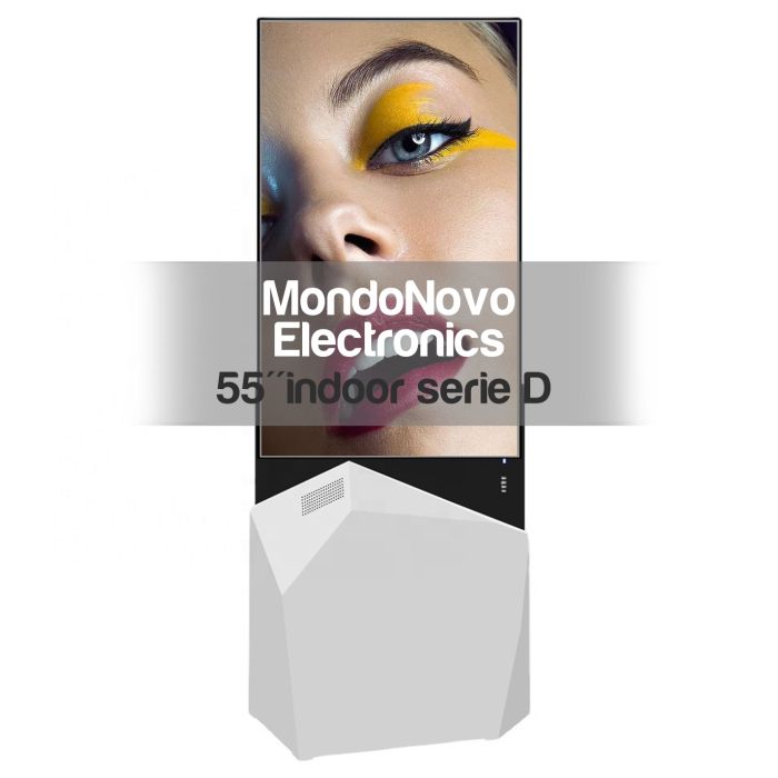 55" Totem bifacciale da interni con pannello trasparente - Serie D