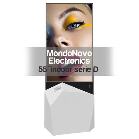 55" Totem bifacciale da interni con pannello trasparente - Serie D