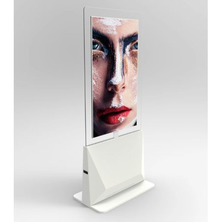 Tótem interior de 55" de doble cara con panel transparente - Serie V
