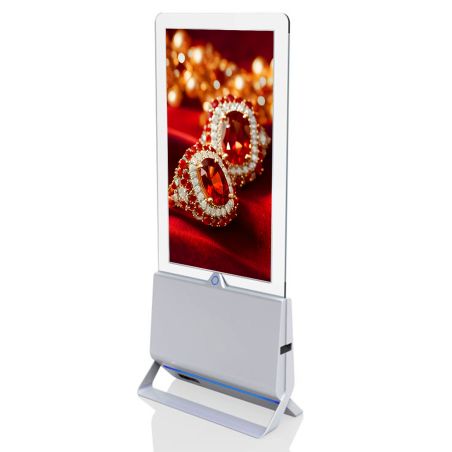 49" Totem bifacciale da interni con pannello trasparente - Serie L