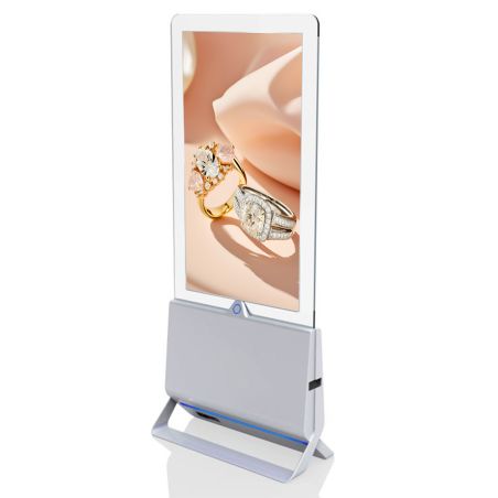 55" Totem bifacciale da interni con pannello trasparente - Serie L