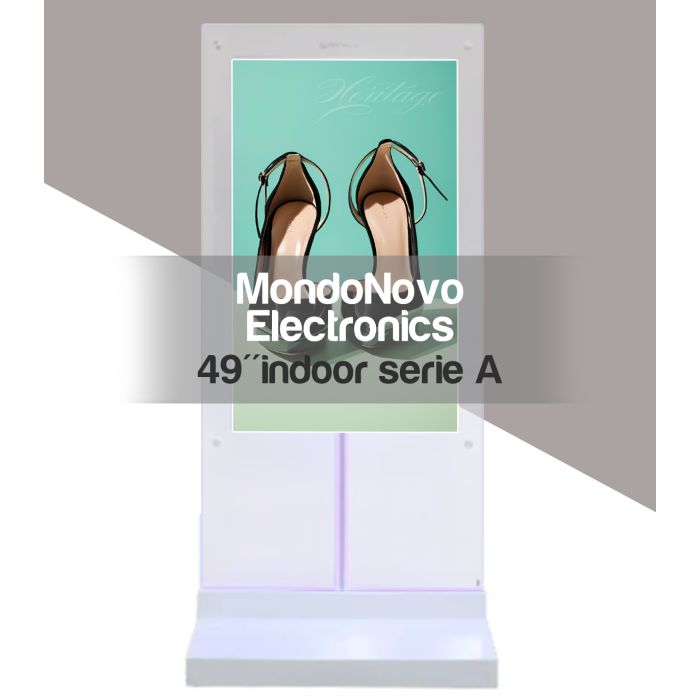 49" Totem bifacciale da interni con pannello trasparente - Serie A