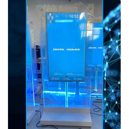 55" Indoor Double Sided Totem with Transparent Panel - Series A