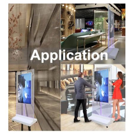 55" Indoor Double Sided Totem with Transparent Panel - Series A