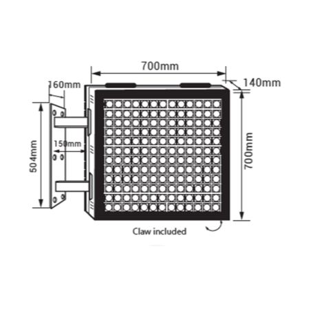 P5 Full Color IP65 Double Sided LED Sign, 700x700mm, COSMI Flag Sign
