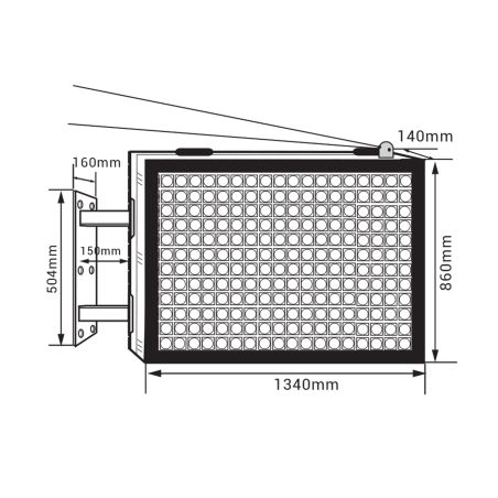Letrero LED de doble cara ARIES XL P5 en color IP65, 1340x860mm, letrero de bandera COSMI