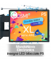 Insegna LED bifacciale ARIES XL P5 a colori, insegna a bandiera COSMI