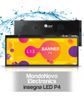 Insegna LED P4 a colori L13 da esterno IP54 1340x540mm COSMI