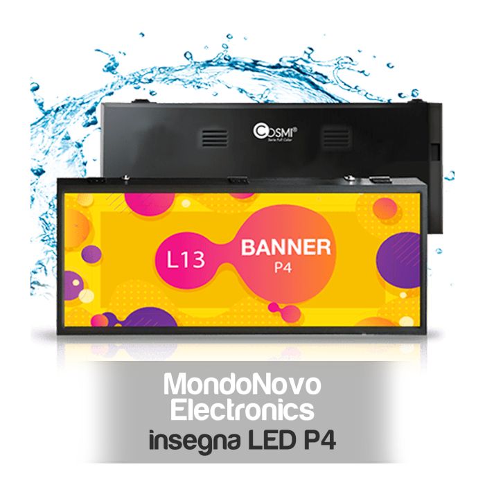 Letrero LED color exterior P4 L13 IP65 1340x540mm COSMI