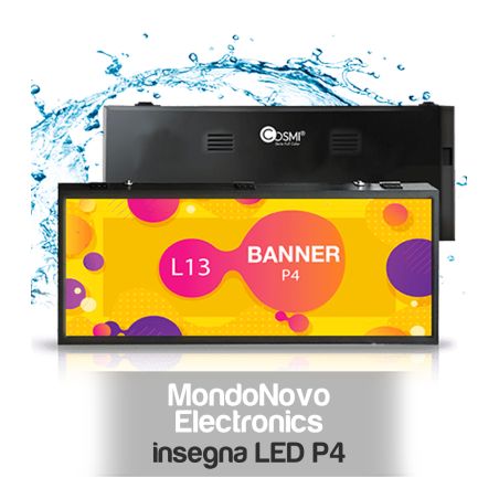 Letrero LED color exterior P4 L13 IP65 1340x540mm COSMI