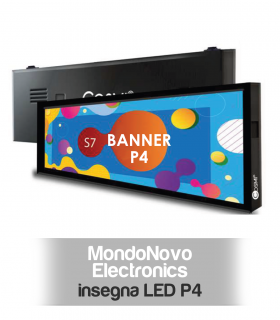 Insegna LED P4 a colori S7 da esterno IP54 700x220mm COSMI