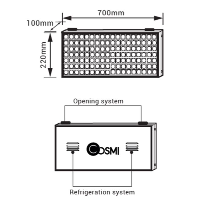 P4 Full Color S7 LED Sign Outdoor IP65 700x220mm COSMI