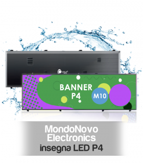 Insegna LED P4 a colori M10 da esterno IP54 1020x380mm COSMI