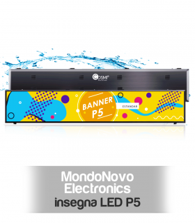 Insegna LED P5 a colori L29 da esterno IP65 2940x540mm COSMI