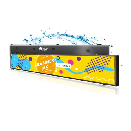 Letrero LED color P5 exterior L29 IP65 2940x540mm COSMI