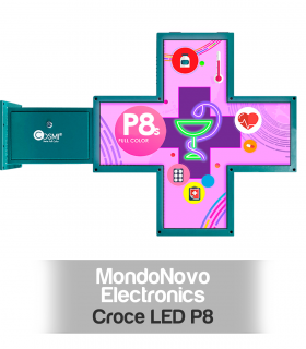 COSMI P8 S FULL COLOR Outdoor Pharmacy LED Cross IP65 840x840