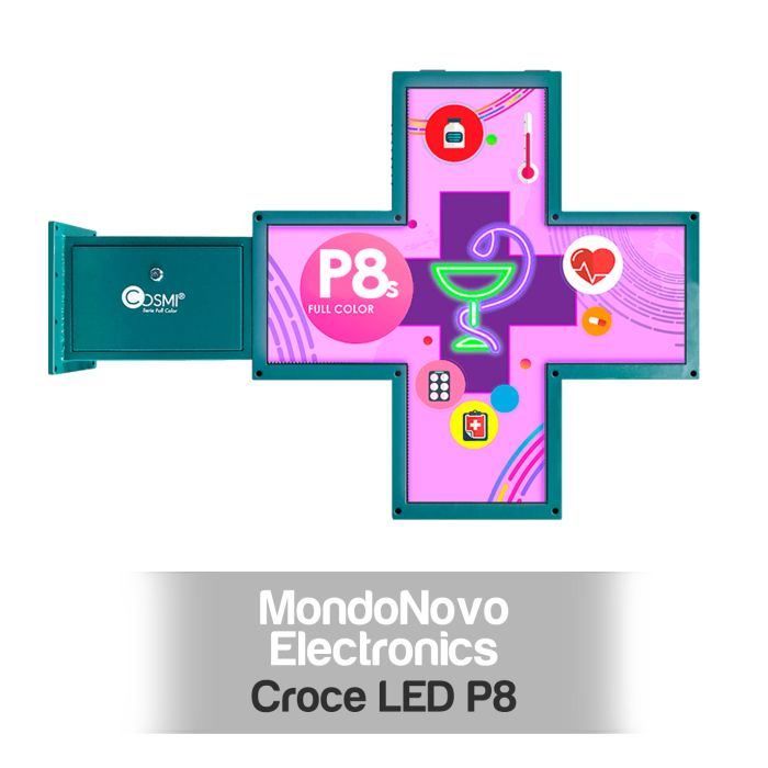 Cruz LED de Exterior para Farmacia P8 S FULL COLOR IP65 840x840 COSMI