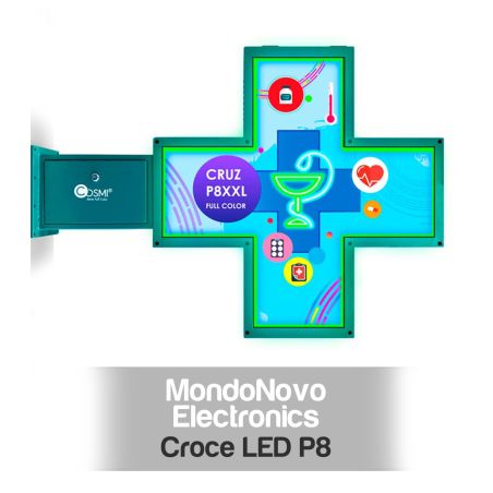 Cruz LED de Exterior para Farmacia P8 XXL FULL COLOR IP65 1032x1032 COSMI