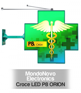 Croce a LED per Farmacia P8 L ORION FULL COLOR da esterno IP65 1028x1028 COSMI