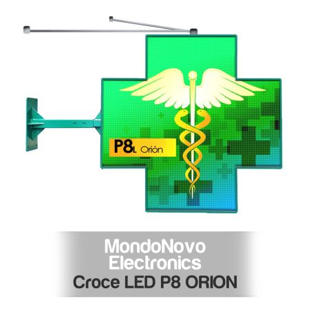 LED Cross for Pharmacy P8 L ORION FULL COLOR Outdoor IP65 1028x1028 COSMI