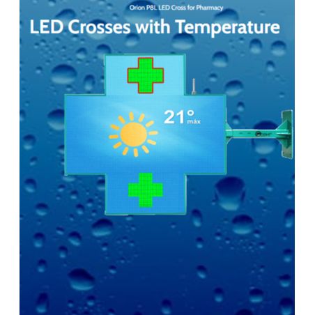 LED Cross for Pharmacy P8 L ORION FULL COLOR Outdoor IP65 1028x1028 COSMI