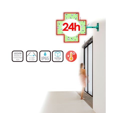 Croce a LED per Farmacia P5 XXL ORION FULL COLOR da esterno IP65 128x128 cm  COSMI