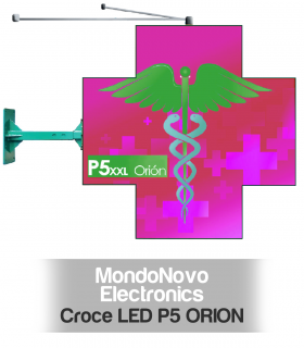 Croce a LED per Farmacia P5 XXL ORION FULL COLOR da esterno IP65 1284x1284 COSMI