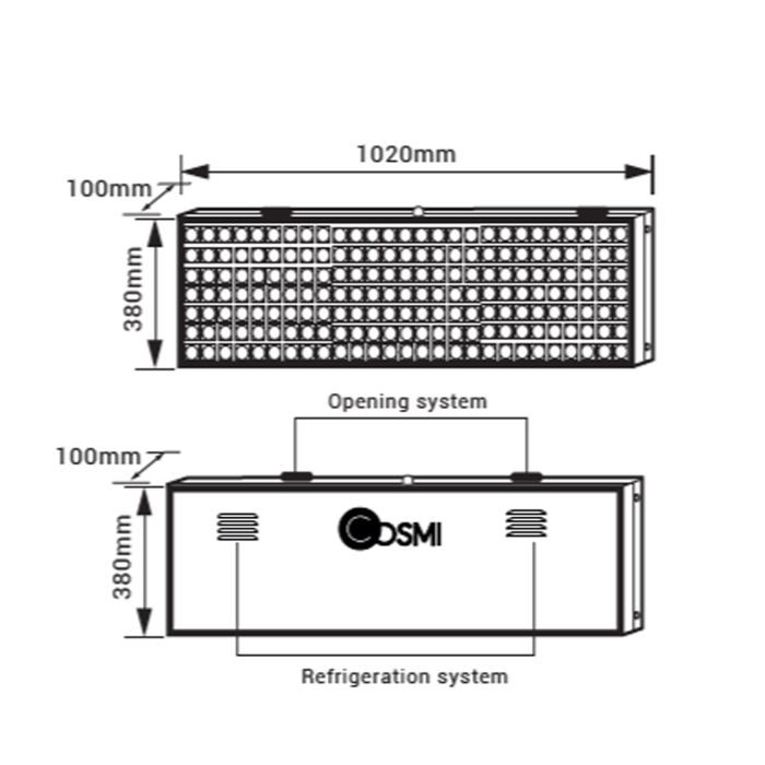 Letrero LED P5 M10 exterior IP65 102x38 cm programable | MondoNovoShop
