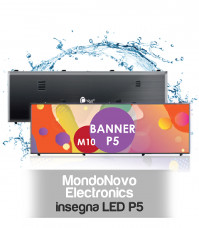 Insegna LED P5 a colori M10 da esterno IP65 1020x380mm COSMI