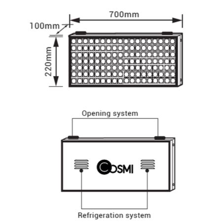 Letrero LED exterior P5 color S7 IP65 700x220mm COSMI