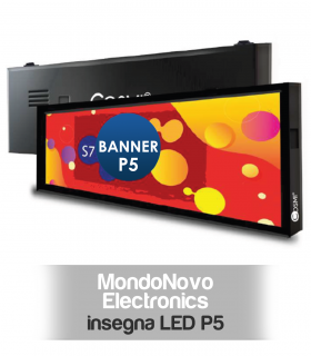 Insegna LED P5 a colori S7 da esterno IP65 700x220mm COSMI