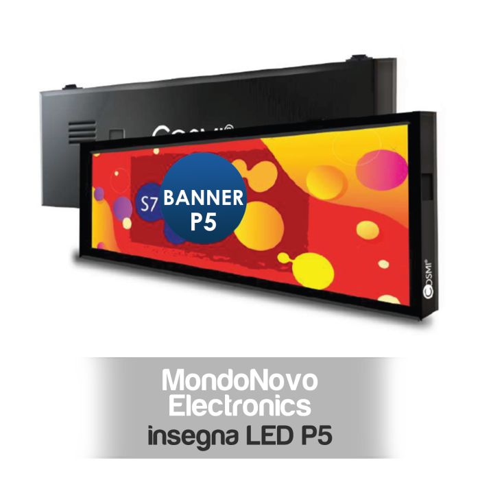 Letrero LED exterior P5 color S7 IP65 700x220mm COSMI